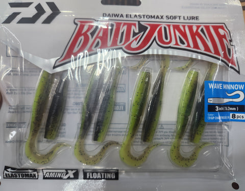 Daiwa Bait Junkie Wave Minnow 3" #51 Chartreuse UV