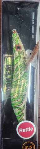 HookEm 3.5 Green Camo Squid Jig