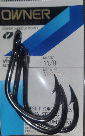 Owner Offshore Live Bait Hook - 11/0 3pcs