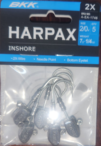 BKK HARPAX INSHORE 2X JIGHEADS 2/0 1/4OZ 5pcs