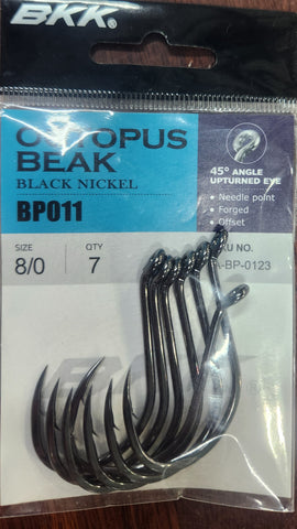 BKK Octopus Beak Hook Size: 8/0 Qty 7