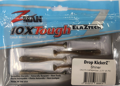 Zman Drop KickerZ Soft Plastic Lure - 2.75" Shiner