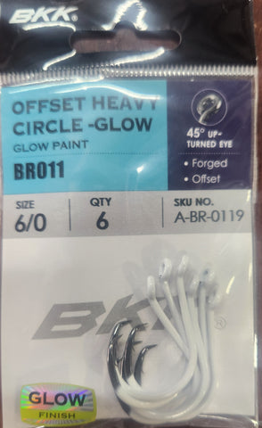 BKK Offset Heavy Circle Glow Pocket Pack 6/0 6pcs