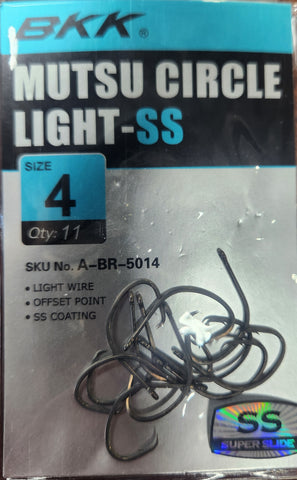 BKK Mutsu Circle Light SS Hooks Pocket Pack Size 4 Qty 11