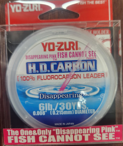 Yo-Zuri H D CARBON DISAPPEARING PINK FLUOROCARBON 6lb 30yds