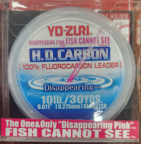 Yo-Zuri H D CARBON DISAPPEARING PINK FLUOROCARBON 10lb 30yds