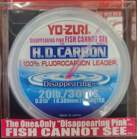 Yo-Zuri H D CARBON DISAPPEARING PINK FLUOROCARBON 20lb 30yds