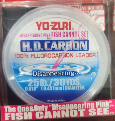 Yo-Zuri H D CARBON DISAPPEARING PINK FLUOROCARBON 25lb 30yds