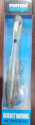 Nomad Design Dartwing 130mm Sinking Stickbait Lure Holo Ghost Shad