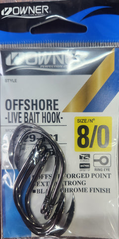 Owner Offshore Live Bait Hook - 8/0 5pcs