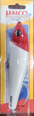 Halco Slidog Lure 150 85g - H53 WHITE REDHEAD