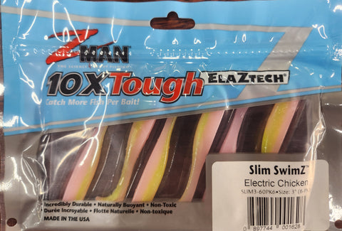 Zman Slim Swimz 3" Minnow Electric Chicken