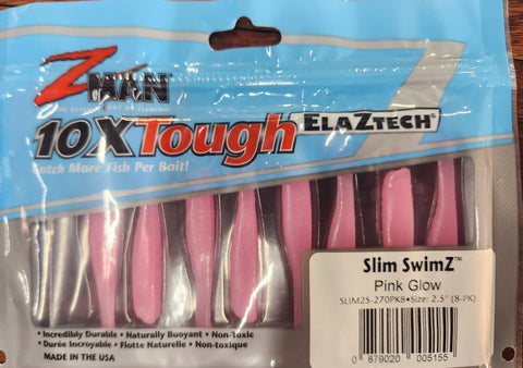Zman Slim Swimz 2.5" Minnow Pink Glow