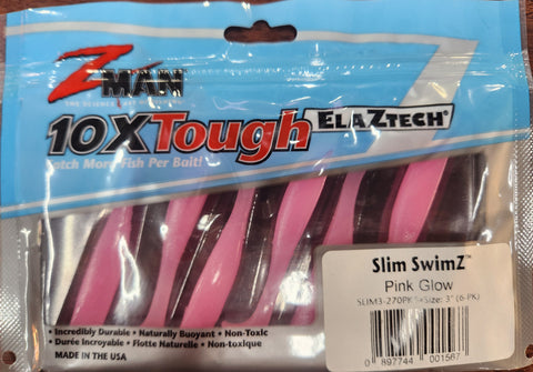 Zman Slim Swimz 3" Minnow Pink Glow