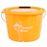 Cobalt Blue 10L Live Bait Bucket with removable Inner Basket