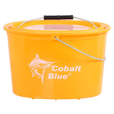 Cobalt Blue 5L Live Bait Bucket with removable Inner Basket