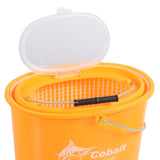 Cobalt Blue 5L Live Bait Bucket with removable Inner Basket