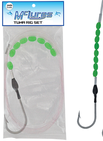 McLures Tuna Skirt Lure Hook Rig Set 9/0