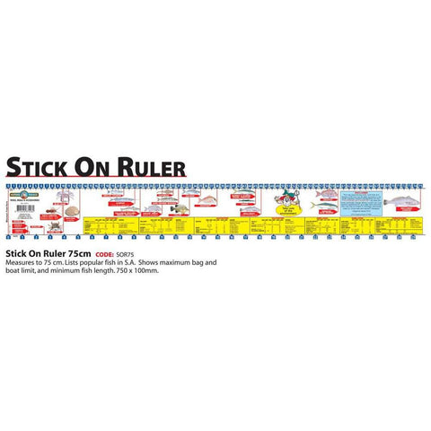 Neptune Fish Measure Sticker Ruler Large 46cm SOR46