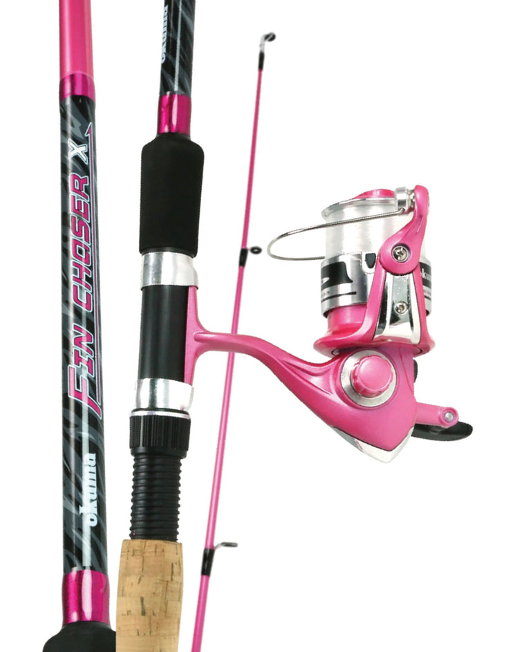 Pink 6'6 Okuma Steeler XP 2 Piece Fishing Rod and Reel Combo