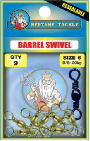 Neptune Tackle Barrel Swivels Size 1/0 48kg 5pcs