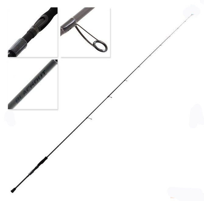 blackout fishing pole SHIMANO BLACKOUT 702SP SPIN ROD 7'0" 2pc 6-15lb BLK702SP615 – Mid Coast Fishing Bait & Tackle