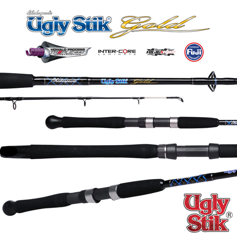 Ugly Stik Gold 6' 2pc 4-8kg 9-48g Spin Rod - Fishing