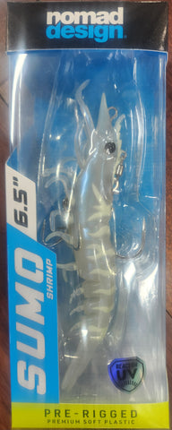 NOMAD SUMO PRAWN 6.5" RIGGED WHITE GLOW