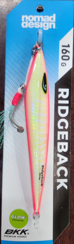Nomad Design "The Ridgeback" Deep Jig 160g PINK GLOW MACKEREL