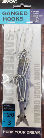 BKK TRIPLE GANGED HOOKS 2/0 - 3 sets