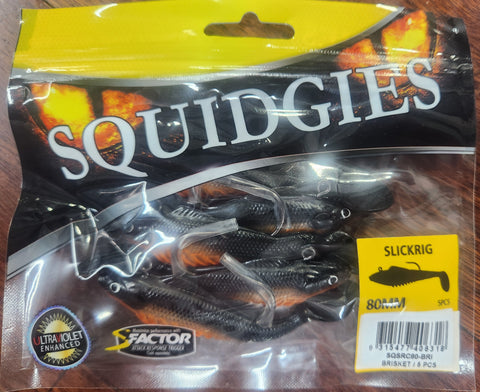 Squidgy Slickrig Light 80mm Soft Plastic - Brisket