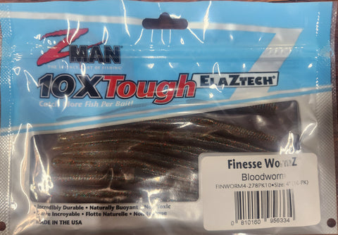 Zman Finesse Wormz 4" Bloodworm