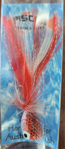PISCES SURF POPPER WITH 1/0 HOOK - RED