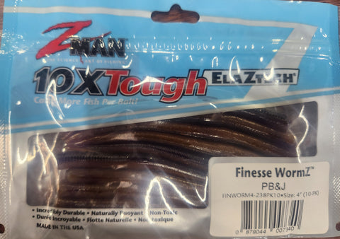 Zman Finesse Wormz 4" PB & J