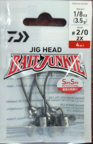 Daiwa Bait Junkie EWG Jighead 2X 1/8oz #2/0 4pcs
