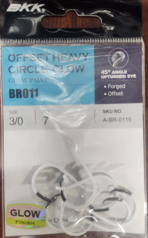 BKK Offset Heavy Circle Glow Pocket Pack 3/0 7pcs