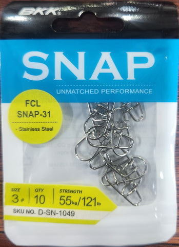 BKK FCL SNAP Size 3 10pcs