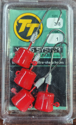 TT Lures Y-Ting Jighead Red Size 1, 3/8