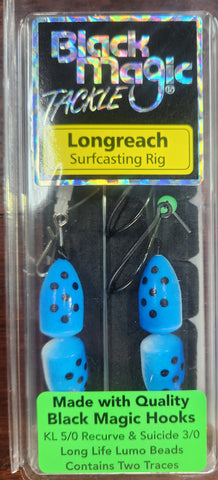 Black Magic Longreach Surf Casting Rig - Blue White Floats