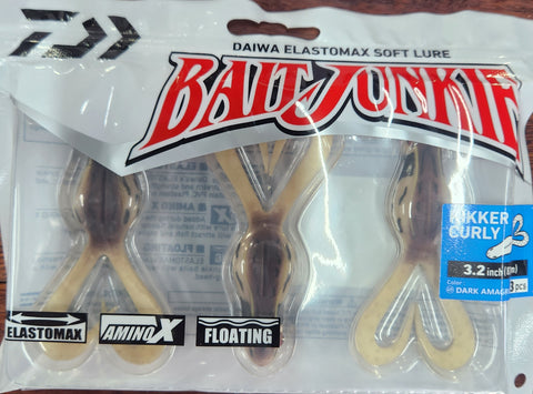 Daiwa Bait Junkie Kicker Curley 3.2" Frog DARK AMAGGRU