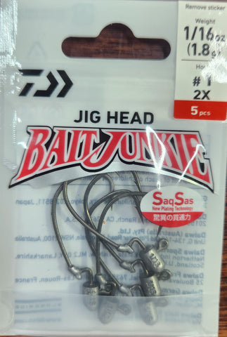Daiwa Bait Junkie EWG Jighead 2X 1/16oz #1 5pcs
