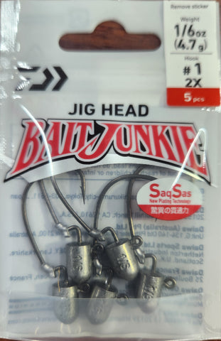 Daiwa Bait Junkie EWG Jighead 2X 1/6oz #1 5pcs