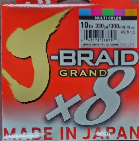 Daiwa J Braid Grand Braided Line 10lb 300m - MULTI
