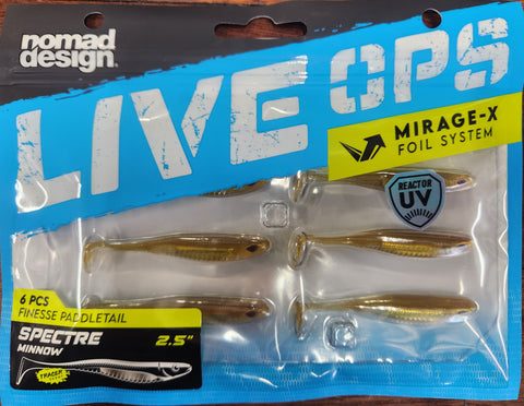 NOMAD Live Ops SPECTRE MINNOW 2.5" GOLD SHAD