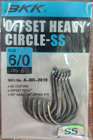 BKK OFFSET HEAVY CIRCLE - SS HOOK 6/0 Qty 6