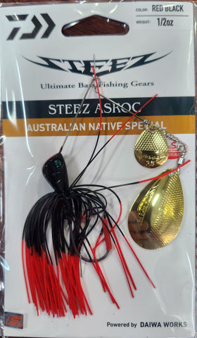 Daiwa Steez ASROC Spinner Bait 1/2oz RED BLACK
