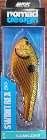 Nomad Design Swimtrex 80 Vibe Lure GOLD BLACK BACK