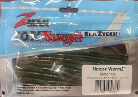 Zman Finesse Wormz 4" Motor Oil