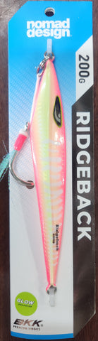 Nomad Design "The Ridgeback" Deep Jig 200g PINK GLOW MACKEREL