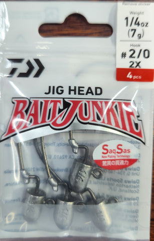 Daiwa Bait Junkie EWG Jighead 2X 1/4oz #2/0 4pcs